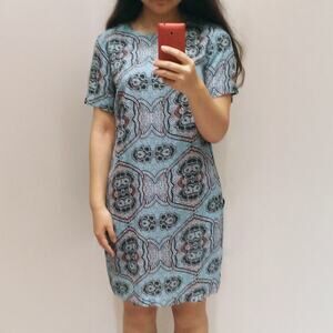 H & M Keyhole Back Slits Mini Dress Sz 10